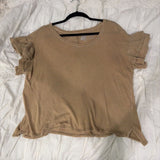 Relaxed Fit, Raw-Hem Slub Cotton T-Shirt