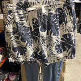 Men's Casual Board Shorts with Leaf Print