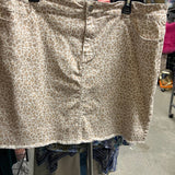 Leopard Print Denim Skirt