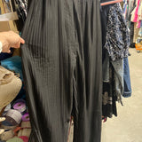 Black Pleated Wide Leg Pants