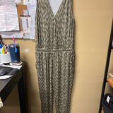 Women's Green Patterned Jumpsuit
