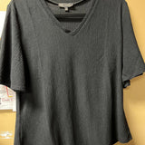 Black V-Neck Top