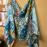 Colorful Mosaic Print Sarong Wrap