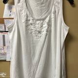 Chico's Women’s White Tank Top with Decorative Sequins