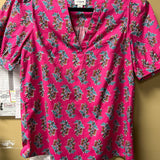 J.Crew Floral Print Short Sleeve Top