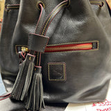 Dooney & Bourke Black Leather Bucket Bag