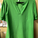 Green Short Sleeve Blouse