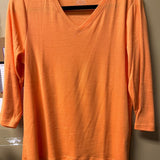 by Pheonix Orange V-Neck Top