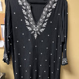 Cathy Daniels Black Embroidered Tunic