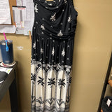 Women's Black and White Maxi Dress