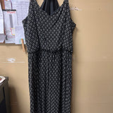 LOFT Black and White Patterned Dress