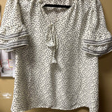 Polka Dot Blouse with Tie