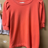 Coral Puff Sleeve Top
