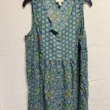 Floral Print Button-Up Sleeveless Top