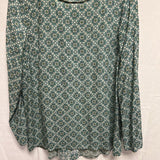 Floral Pattern Long Sleeve Blouse