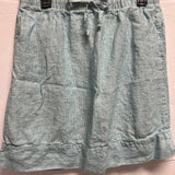 Light Blue Striped Casual Skirt