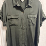 Stylish Dark Green Button-Up Shirt
