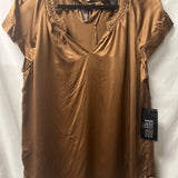 Elegant Brown Satin Blouse