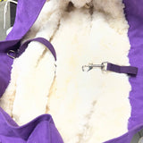Purple Suede Shoulder Bag