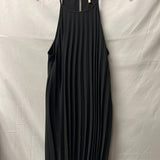 Pleated Black Tank Dress