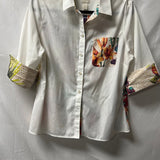 Chicos Floral Print Button-Up Shirt