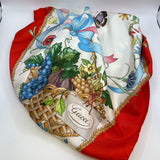 Gucci Floral Patterned Silk Scarf