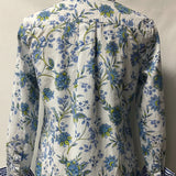 Talbots Floral Striped Collar Small Petite