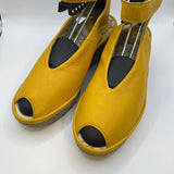 Fly London Yellow Open-Toe Heeled Sandals
