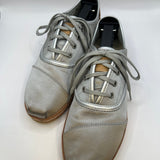 Toms Silver Lace-Up Shoes with Polka Dot Design