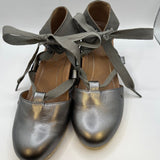 Vionic Gray Metallic Strappy Wedged Shoes