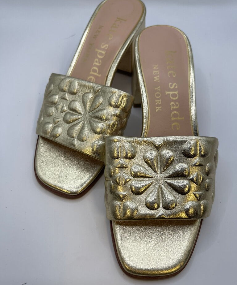 Kate Spade Gold Slide Sandals