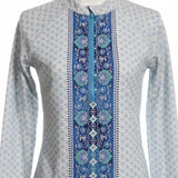 Aqua et Sol Floral Print Long Sleeve Shirt