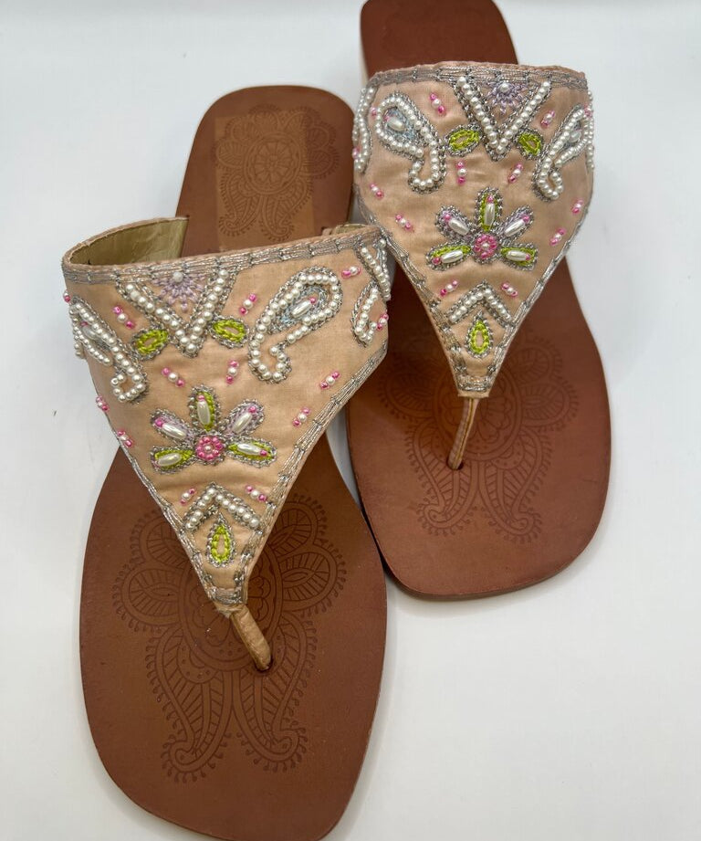 Nine West Embellished Thong Sandals
