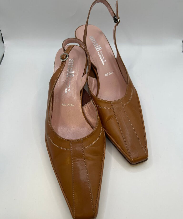 Amalfi Square Toe Slingback Heels