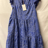 Blue Leaf Pattern Dress