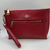 Coach Red Leather Clutch