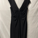Elegant Black V-Neck Dress