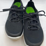 Black Athletic Sneakers with Green Insoles