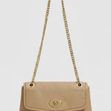 Beige Chain Strap Handbag