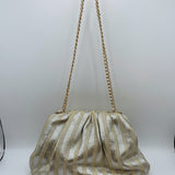 Gold and Silver Striped Evening Handbag
