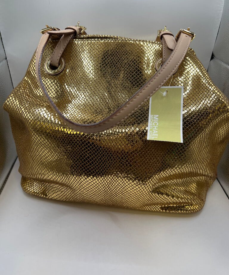Michael Kors Gold Mesh Tote Bag