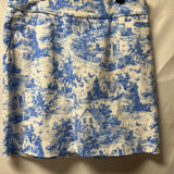 Blue and White Printed Skirt