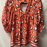 Orange Printed Blouse