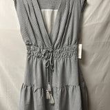 Striped Mini Dress with Drawstring