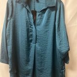 Teal Long Sleeve Button-Up Shirt