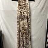 Leopard Print Halter Maxi Dress