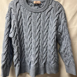 Light Blue Cable Knit Sweater