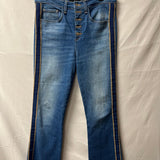 Veronica Beard Flared Jeans with Button Fly